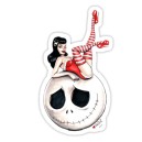 Sticker miss jack skull christmas halloween old Pinup 45