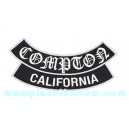 Patch ecusson von Dutch compton california argent et noir dos large