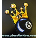 Patch ecusson Boule Billard 8 eight ball kustom king lucky 13