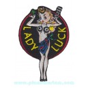 Patch ecusson lady luck themocollant kustom cartoon pin up