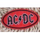 Patch ecusson AC DC hard rock black on red