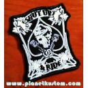 Patch ecusson skull military spade shut up & ride tais toi et roule gras