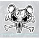 Sticker pi rat skull bones pirates rats 19