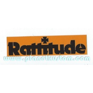 Sticker rattitude iron cross noir orange black rats 27