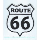 Patch ecusson panneau route 66 blanc usa oldschool kustom