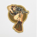 Patch ecusson scratch military pin up sexy commando marine army