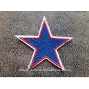 Patch ecusson jeans star etoile polaire jean bordé rouge et blanc 