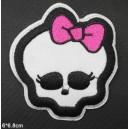 Patch ecusson skull monster high girly pin up tete de mort crane kiki