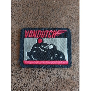 Patch ecusson von Dutch motorcycles moto course fond noir old stock