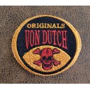 Patch ecusson von Dutch skull originals old stock orange