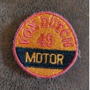 Patch ecusson von Dutch 49 motor orange noir rare old stock