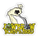 Sticker lowbrow born'n bred hand shifter monster