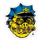 Sticker simpsons policeman shrunken head zombie 3