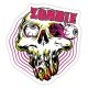 Sticker skull pink grey eyes zombie 7