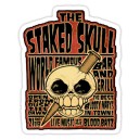 Sticker the staked skull world famous bar and grill skull 14